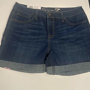 Seven7 Women's Dark Blue Jean Shorts